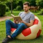 Atelier del Sofa Bean Bag Football Big Red White - slika 1