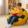 Atelier del Sofa Bean Bag Football Small Yellow Blue - slika 1