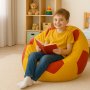 Atelier del Sofa Bean Bag Football Small Red Yellow - slika 1