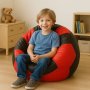 Atelier del Sofa Bean Bag Football Small Black Red - slika 1