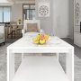 HANAH HOME Sto za kafu Lina White marble - slika 2