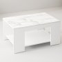 HANAH HOME Sto za kafu Lina White marble - slika 4
