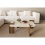 HANAH HOME Sto za kafu Afrolli Travertine Walnut - slika 2