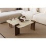 HANAH HOME Sto za kafu Afrolli Travertine Walnut - slika 1