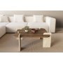 HANAH HOME Sto za kafu Afrolli Walnut Travertine - slika 2