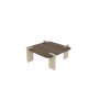 HANAH HOME Sto za kafu Afrolli Walnut Travertine - slika 5