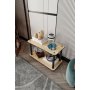 HANAH HOME Sto za kafu Bookcase 2 Tiers Rect Hrast - slika 1
