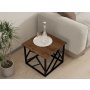 HANAH HOME Sto za kafu Woda Walnut Black - slika 2