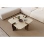 HANAH HOME Sto za kafu Poalla Travertine Walnut - slika 3