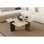 HANAH HOME Sto za kafu Poalla Travertine Walnut - slika 1