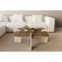 HANAH HOME Sto za kafu Poalla Walnut Travertine - slika 2