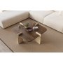 HANAH HOME Sto za kafu Poalla Walnut Travertine - slika 3