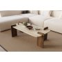 HANAH HOME Sto za kafu Leapiri Travertine Walnut - slika 1