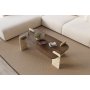 HANAH HOME Sto za kafu Leapiri Walnut Travertine - slika 3