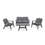 HANAH HOME Sto za kafu Silva Anthracite Charcoal - slika 2
