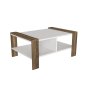 HANAH HOME Sto za kafu Erica White Walnut - slika 5