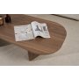 HANAH HOME Sto za kafu Ovalis Walnut - slika 5