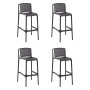 HANAH HOME Set barskih stolica (4 komada) Nes Bar Anthracite - slika 1
