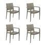 HANAH HOME Set stolica (4 komada) Specto Xl Cement Grey - slika 1