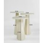 HANAH HOME Set bočnih stolova Lilyum (57 + 52 + 47) Cream - slika 1