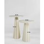 HANAH HOME Set bočnih stolova Lilyum (57 + 47) Cream - slika 1