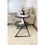 HANAH HOME Bočni sto Valencia Black Fume - slika 1