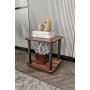 HANAH HOME Bočni sto Bookcase 2 Tiers Square Walnut - slika 1