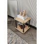 HANAH HOME Bočni sto Bookcase 2 Tier Square Hrast - slika 3
