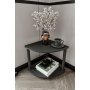 HANAH HOME Bočni sto Bookcase 2 Tiers Corner Black - slika 2