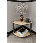 HANAH HOME Bočni sto Bookcase 2 Tiers Corner Hrast - slika 2