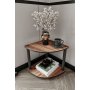 HANAH HOME Bočni sto Bookcase 2 Tiers Corner Walnut - slika 2