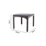 HANAH HOME Baštenski sto Rattan Square Dark Brown - slika 1
