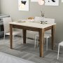 HANAH HOME Kuhinjski sto Kiev 895 Walnut Travertine - slika 1