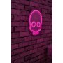 WALLXPERT Zidna LED dekoracija Skull Pink - slika 2