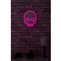 WALLXPERT Zidna LED dekoracija Skull Pink - slika 3