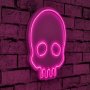 WALLXPERT Zidna LED dekoracija Skull Pink - slika 1