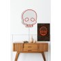 WALLXPERT Zidna LED dekoracija Skull Red - slika 4