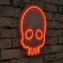WALLXPERT Zidna LED dekoracija Skull Red - slika 1