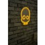 WALLXPERT Zidna LED dekoracija Skull Yellow - slika 2