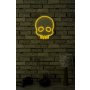 WALLXPERT Zidna LED dekoracija Skull Yellow - slika 3