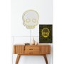 WALLXPERT Zidna LED dekoracija Skull Yellow - slika 4
