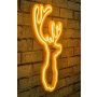 WALLXPERT Zidna LED dekoracija Deer Yellow - slika 1