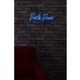 WALLXPERT Zidna LED dekoracija Fuck Fear Blue - slika 3