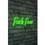 WALLXPERT Zidna LED dekoracija Fuck Fear Green - slika 2