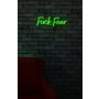 WALLXPERT Zidna LED dekoracija Fuck Fear Green - slika 3