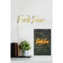 WALLXPERT Zidna LED dekoracija Fuck Fear Yellow - slika 4