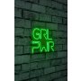 WALLXPERT Zidna LED dekoracija Girl Power Green - slika 2