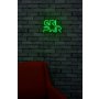 WALLXPERT Zidna LED dekoracija Girl Power Green - slika 4