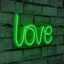 WALLXPERT Zidna LED dekoracija Love Green - slika 1