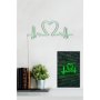 WALLXPERT Zidna LED dekoracija Love Rhythm Green - slika 4